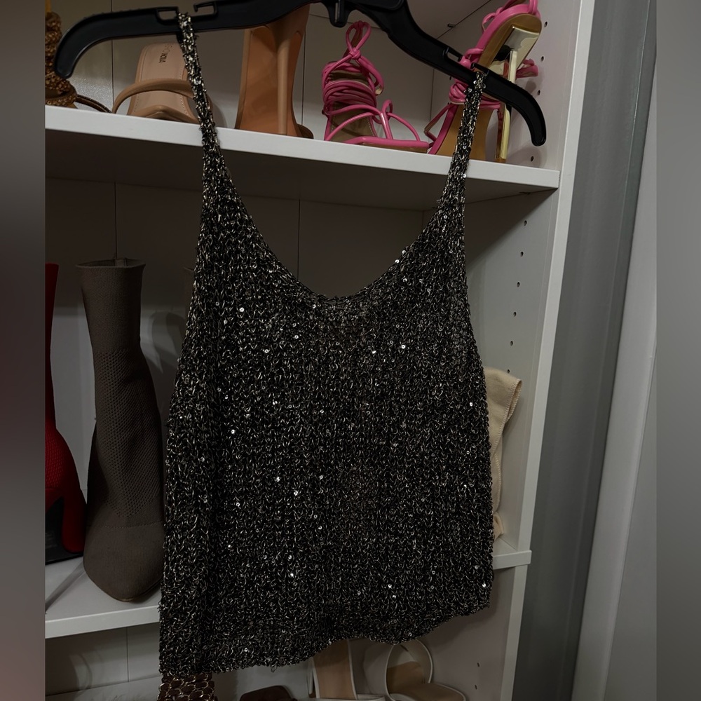Sequin knit top